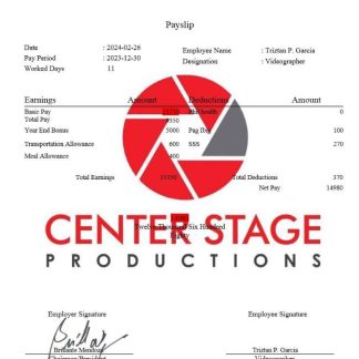 Center Stage Productions payslip template in Word and PDF formats.pdf, 3 download template file