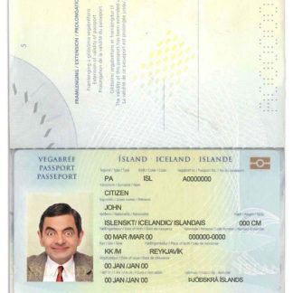 Iceland Passport Download Template File
