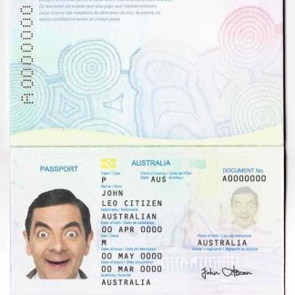Australian standard Passport Download Template File