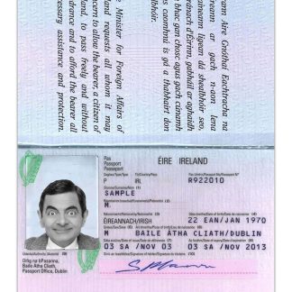 Ireland Passport v2 Download Template File