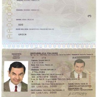 Italy Passport v1 Download Template File