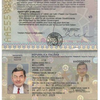 Italy Passport v2 Download Template File