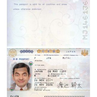 Japan Passport 2021 Download Template File