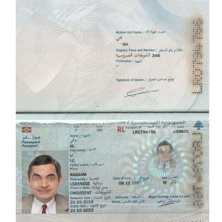Lebanon Passport 2018 Download Template File