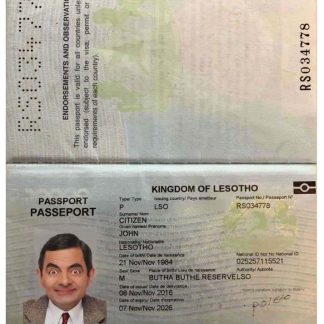 Lesotho Passport Download Template File