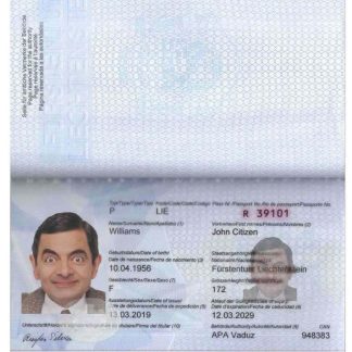 Liechtenstein Passport Download Template File