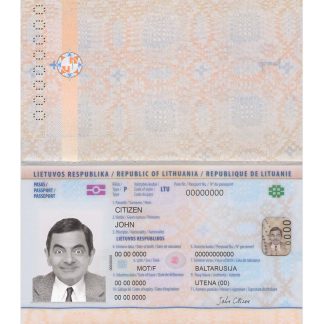 Lithuania Passport 2021 Download Template File