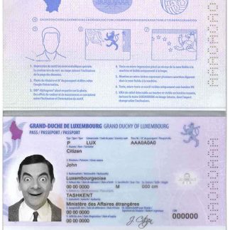 Luxembourg Passport Download Template File