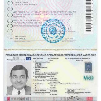 Macedonia Passport Download Template File