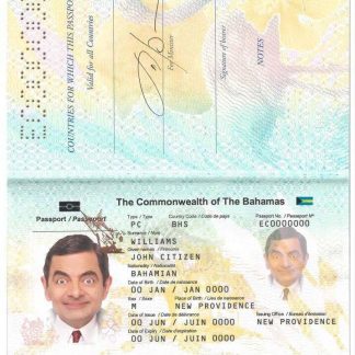 Bahamas Passport Download Template File
