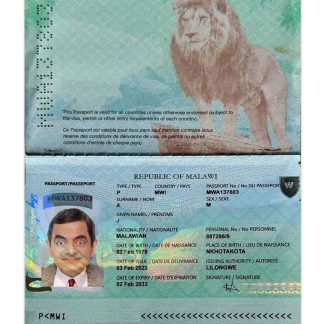 Malawi Passport 2023 Download Template File