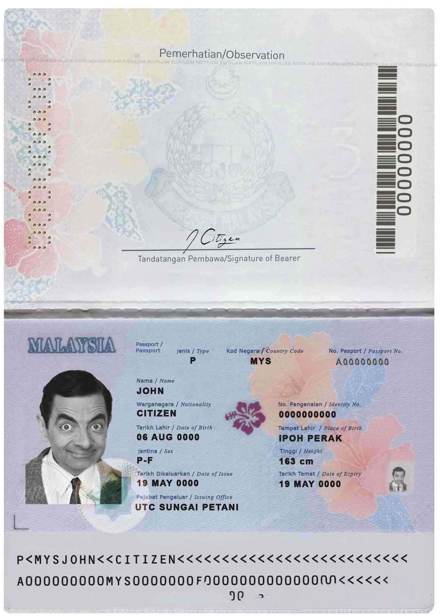 Malaysia Passport 2017 Download Template File