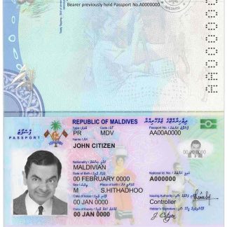 Maldives Passport Download Template File