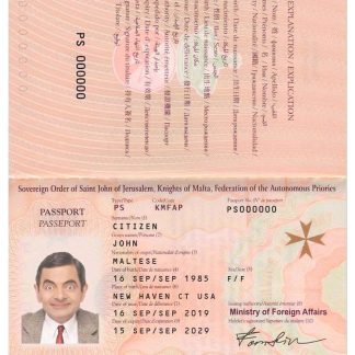 Malta Passport 2019 Download Template File
