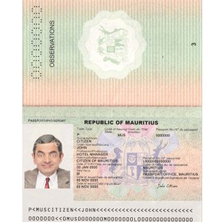 Mauritius Passport 2017 Download Template File