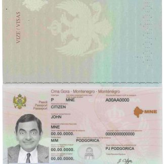 Montenegro Passport Download Template File