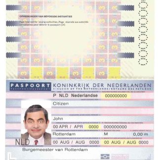 Netherlands (Holland) Passport 2006 Download Template File
