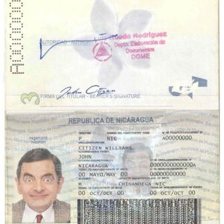 Nicaragua Passport Download Template File