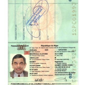 Niger Republic Passport 2022 Download Template File