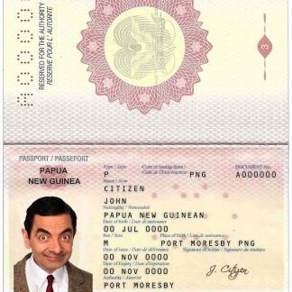 Papua New Guinea Passport Download Template File