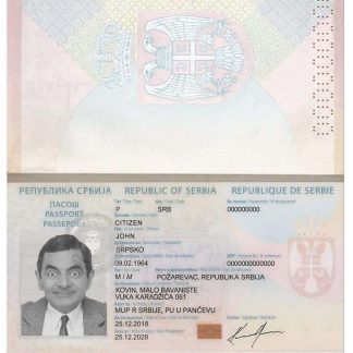 Serbia Passport Download Template File