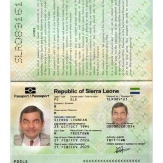 Sierra Leone Passport 2024 Download Template File