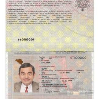 Belgium emergency Passport Download Template File