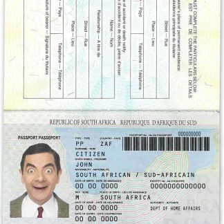 South Africa Passport 1996 Download Template File