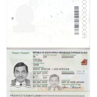 South Africa Passport 2020 Download Template File