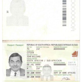South Africa Passport 2009 Download Template File