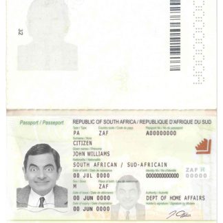 South Africa Passport 2009 Download Template File
