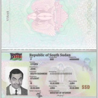 South Sudan Passport Download Template File