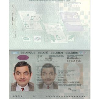 Belgium Passport 2020 Download Template File