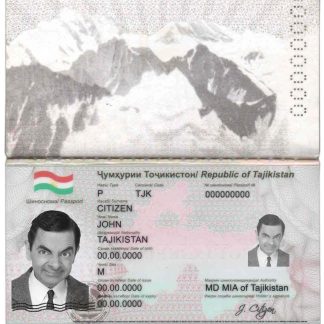 Tajikistan Passport Download Template File