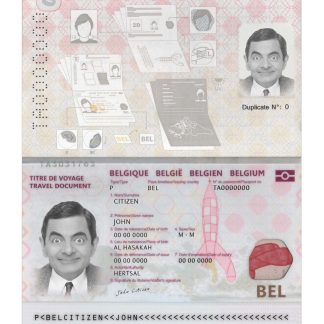 Belgium Passport 2022 Download Template File