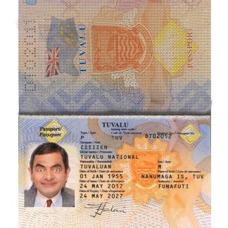 Tuvalu Passport Download Template File