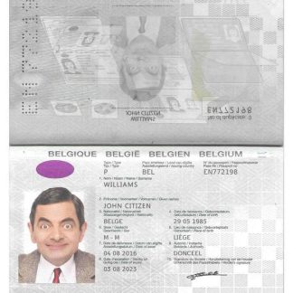 Belgium Passport 2017 v2 Download Template File