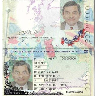 United Kingdom of Great Britain and Northern Ireland Passport 2015 Download Template File