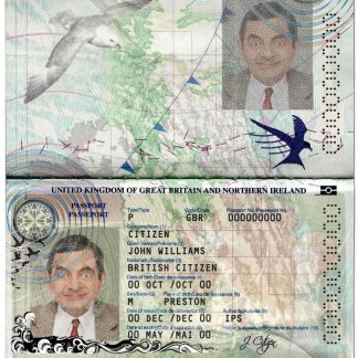 United Kingdom of Great Britain and Northern Ireland Passport 2010 Download Template File