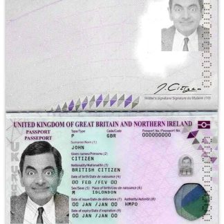 United Kingdom Passport 2020 Download Template File