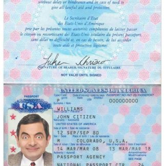 USA Passport v2 Download Template File