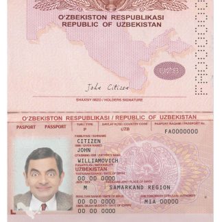 Uzbekistan Passport 2022 Download Template File