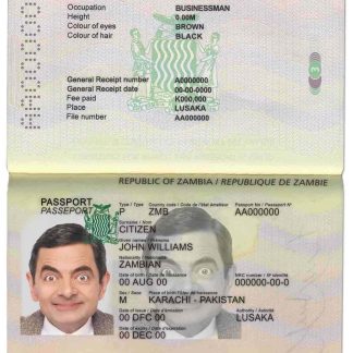 Zambia Passport Download Template File