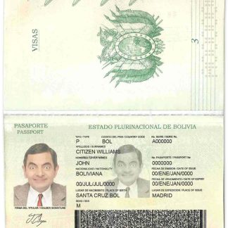 Bolivia Passport Download Template File