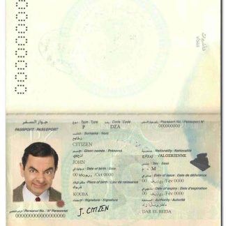 Algeria passport download template file