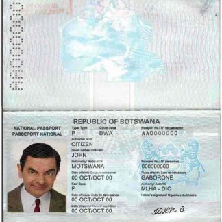 Botswana Passport Download Template File