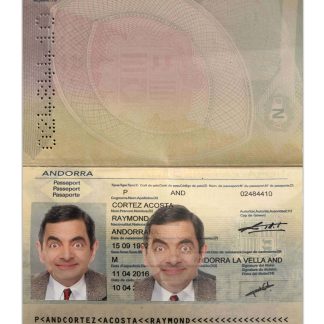 Andorra passport 2016 present download template file