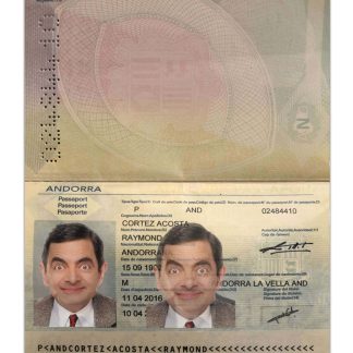 Andorra Passport 2016 Download Template File