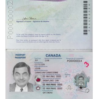 Canada passport 2023 present version 2 download template file
