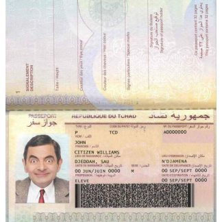 Chad (R??publique du Tchad) passport download template file